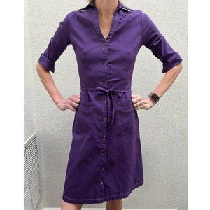 Women's purple shirt dress